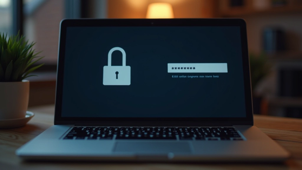 Pantalla de computadora mostrando un campo de contraseña con candado de seguridad
